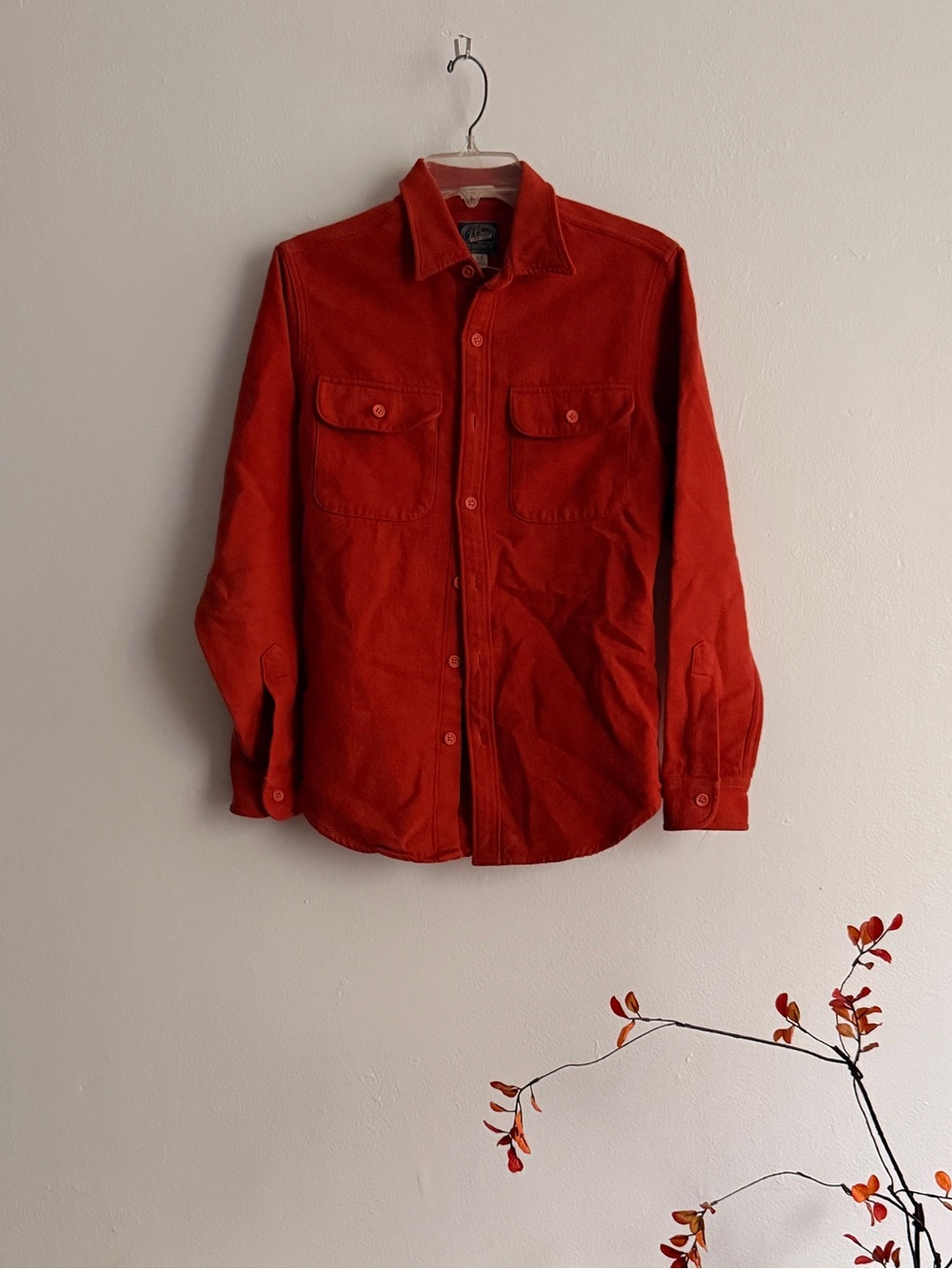 J. Crew Men’s Orange Button Up work shirt Jacket